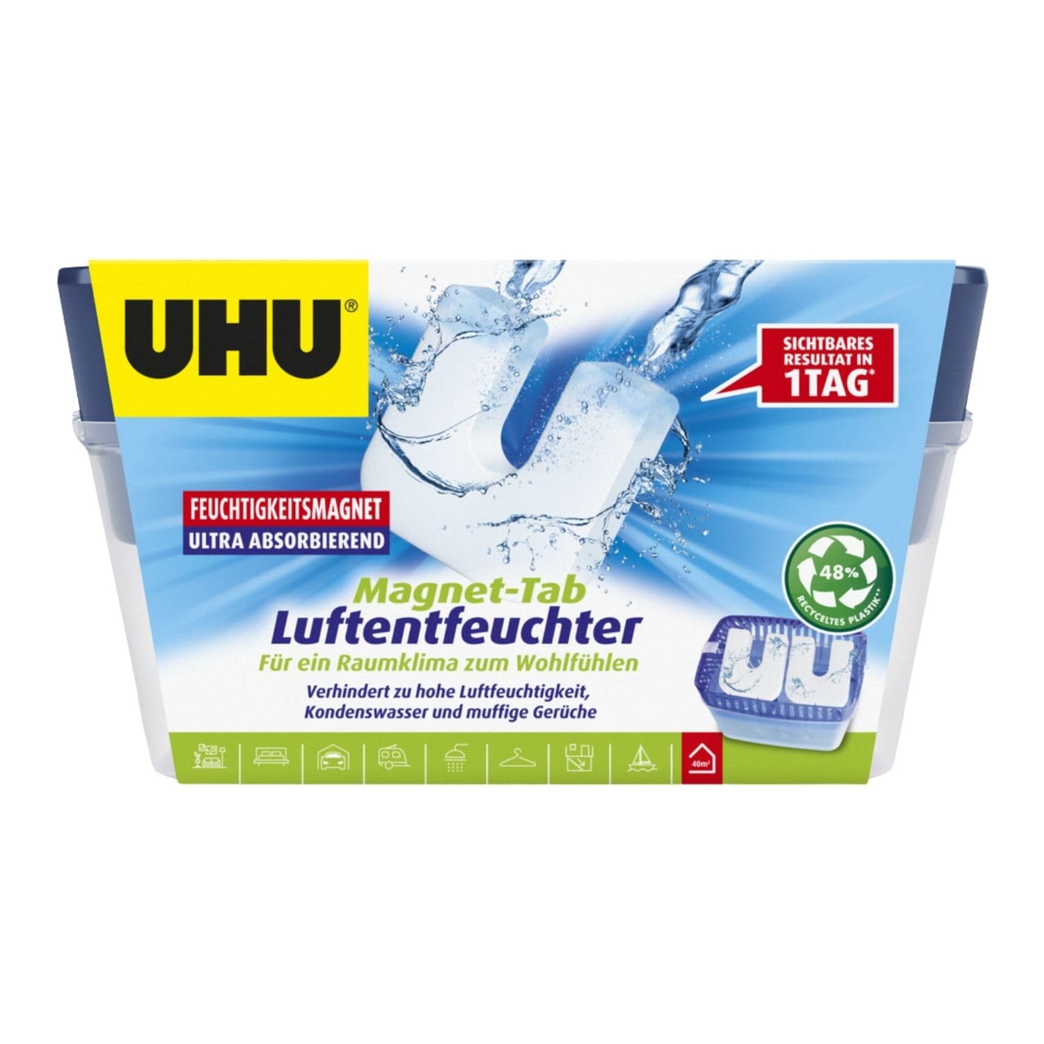 uhu-luftentfeuchter-original-mit-nachffcll-tabs-2x450g-gegen-feuchtigkeit-und-sc image 1