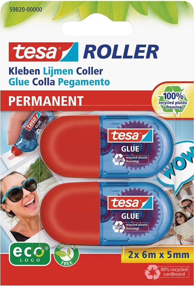 tesa-glue-roller-permanent-mini-kleberoller-2-st-ck-2-x-6-m-x-5-mm image 1