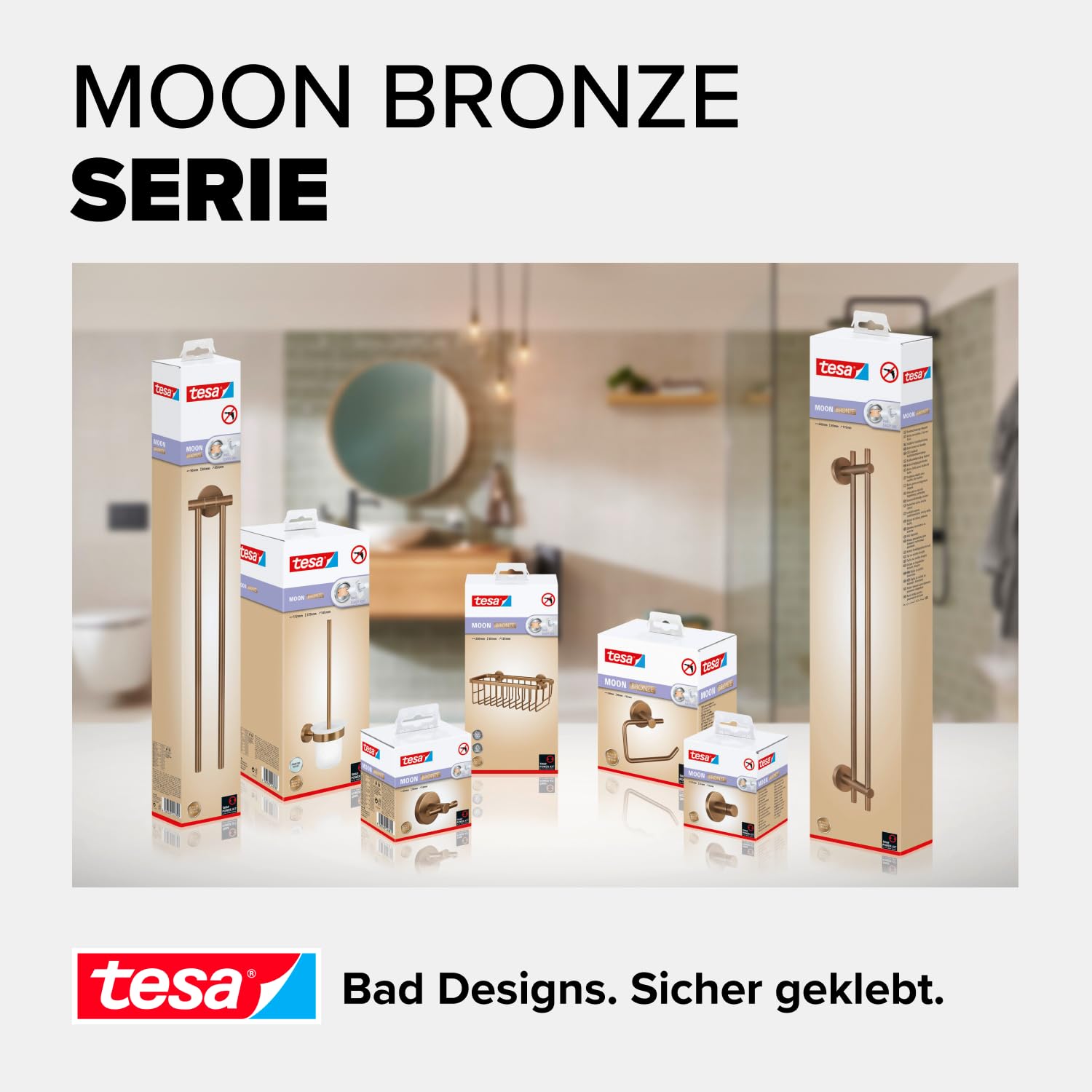 tesa-moon-bronze-handtuchhaken-37-x-37-x-36-mm-pvd-metall-ohne-bohren image 7