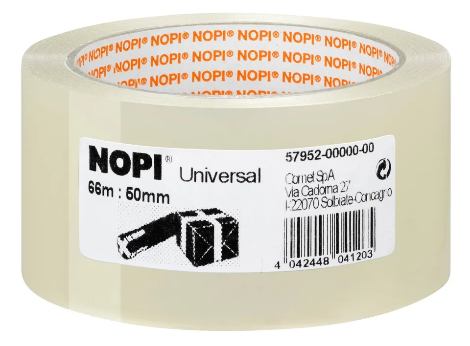 tesa-nopi-universal-paketklebeband-transparent-66-m-x-50-mm-1-rolle image 1