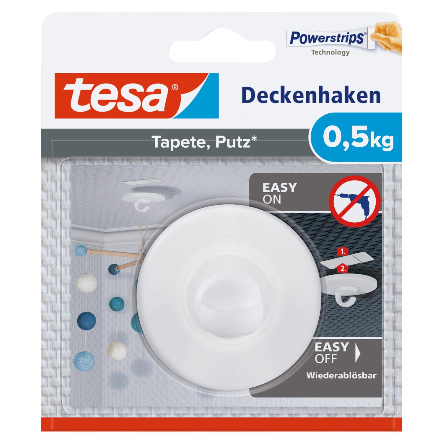tesa-deckenhaken-tapeten-putz-0-5-kg-3-haken-inkl-powerstrips image 8