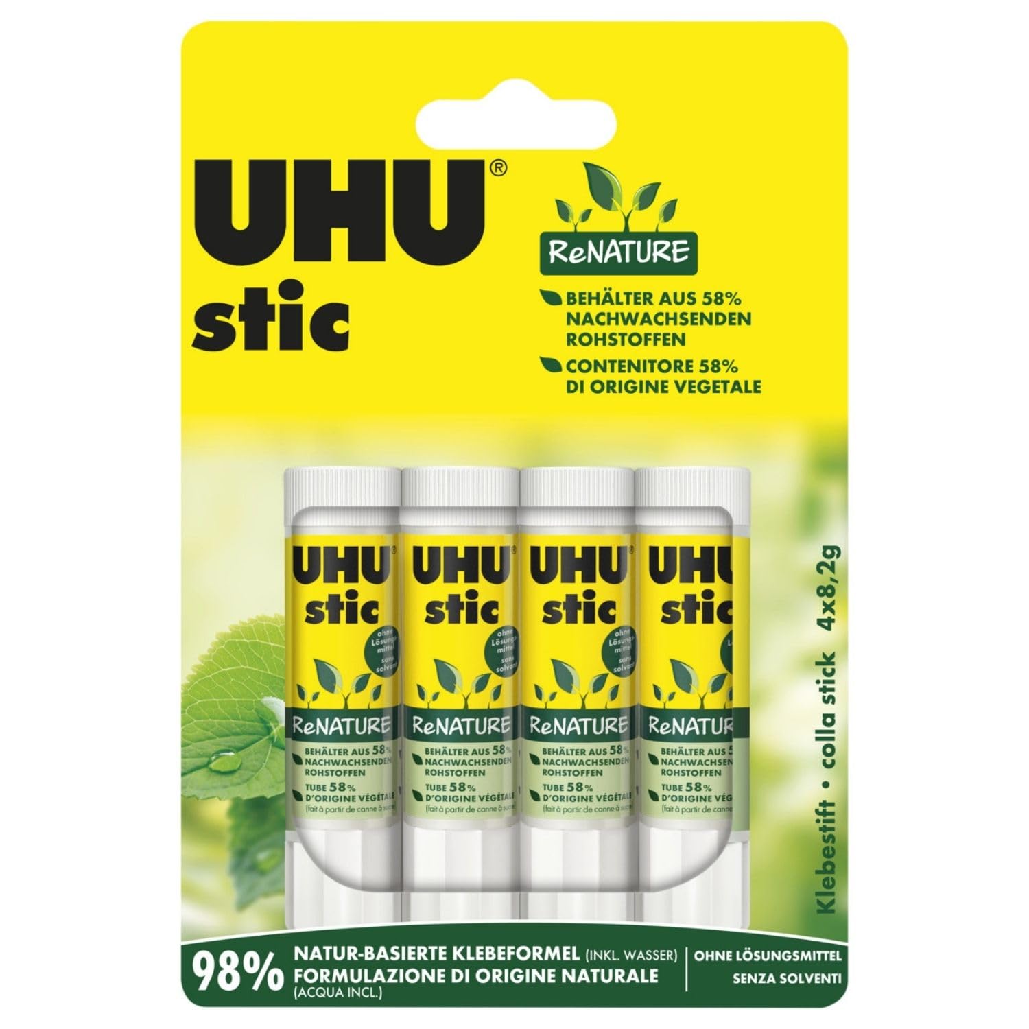 uhu-stic-klebestift-renature-4x21g-l-sungsmittelfreier-papierkleber image 8