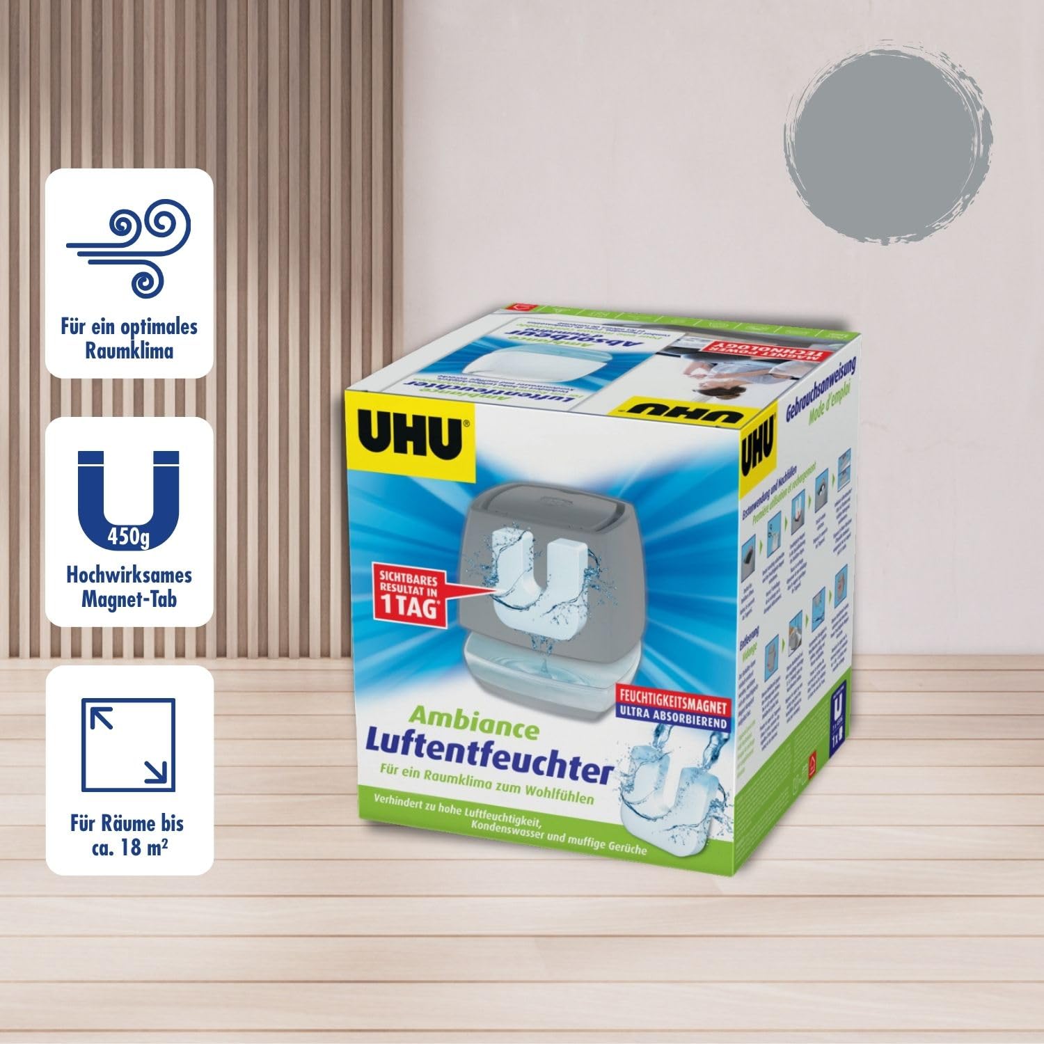uhu-luftentfeuchter-ambiance-anthrazit-inkl-nachf-ll-tab-450-g image 2