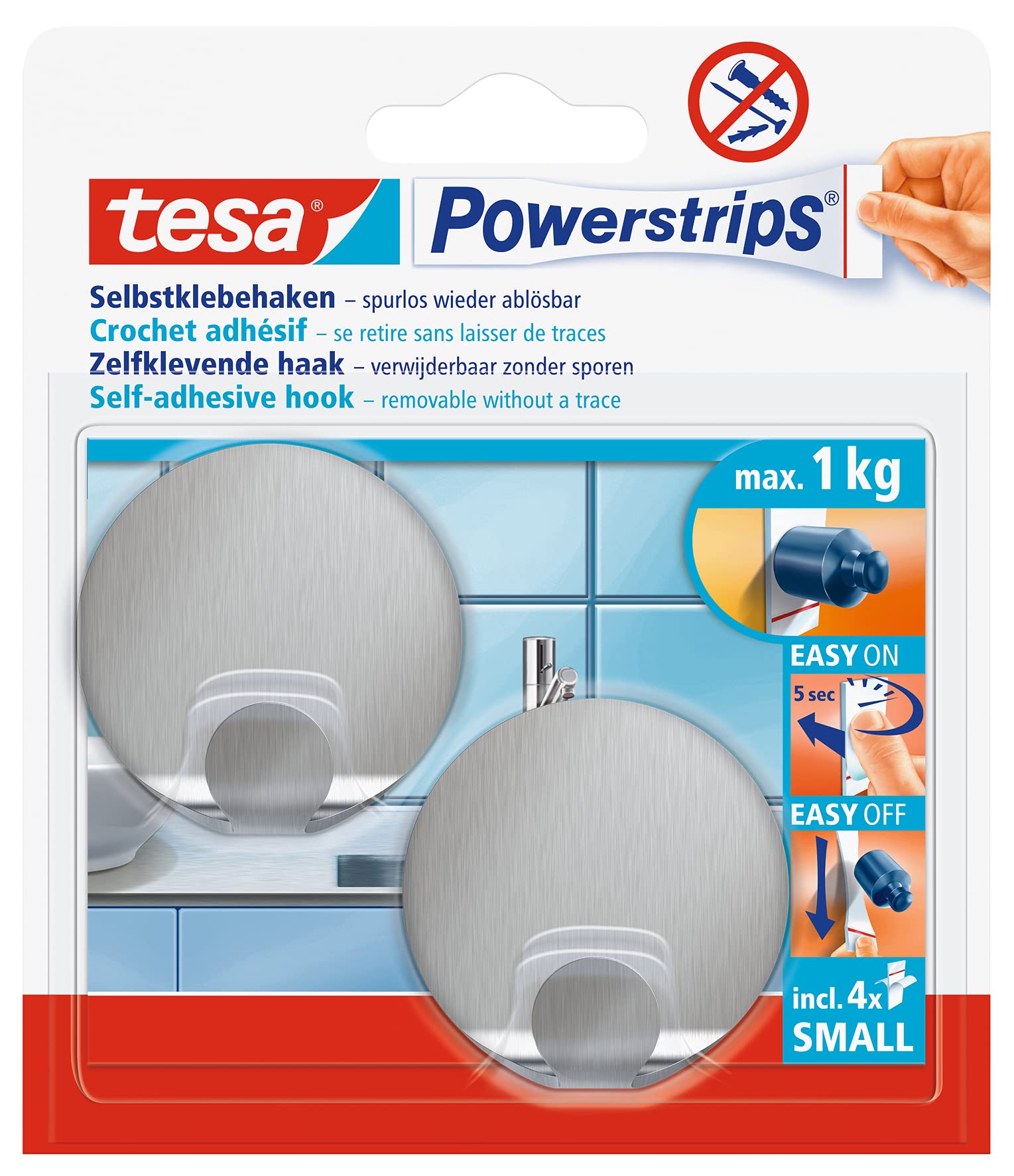tesa-powerstrips-haken-small-metall-eckig-1-kg-2er-set image 6