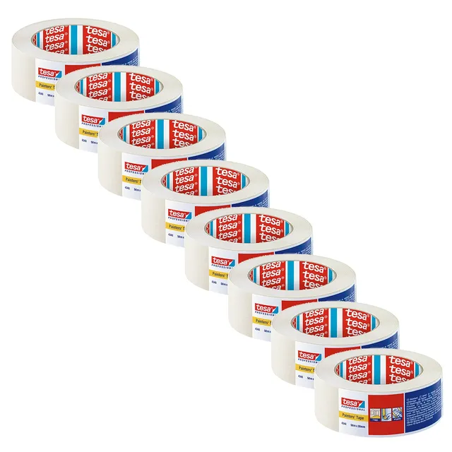 tesakrepp-4348-standard-malerband-8er-pack-50-m-x-38-mm-hellbeige image 1