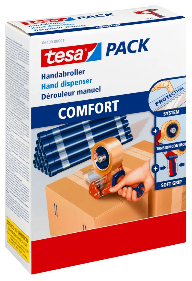 tesa-tesapack-6400-paketbandabroller-comfort-f-r-50-mm-band image 1