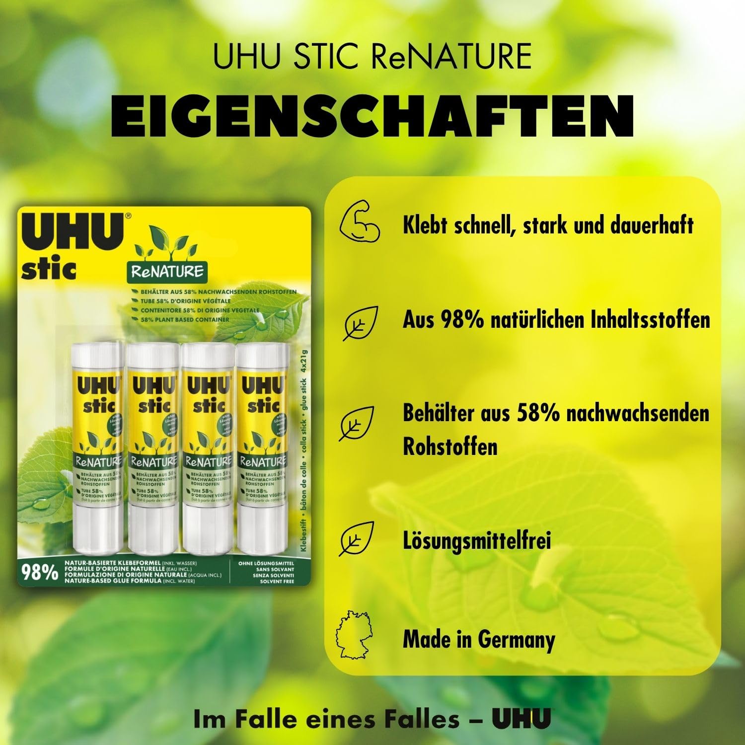 uhu-stic-klebestift-renature-4x21g-l-sungsmittelfreier-papierkleber image 2