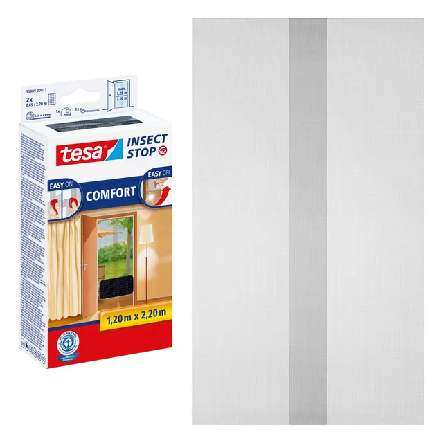 tesa-insect-stop-klett-fliegengitter-premium-t-r-2x-65-cm-x-220-cm-anthrazit image 1