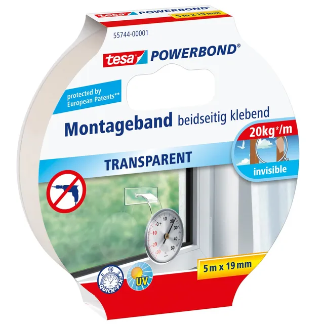 tesa-powerbond-montageband-transparent-5-m-x-19-mm image 1