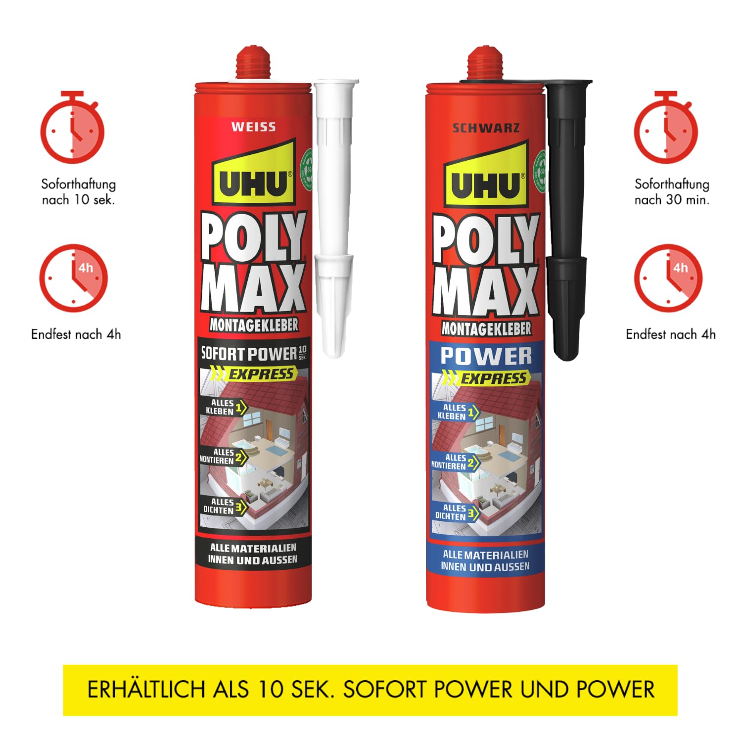 uhu-poly-max-power-montagekleber-wei-kartusche-425-g image 8