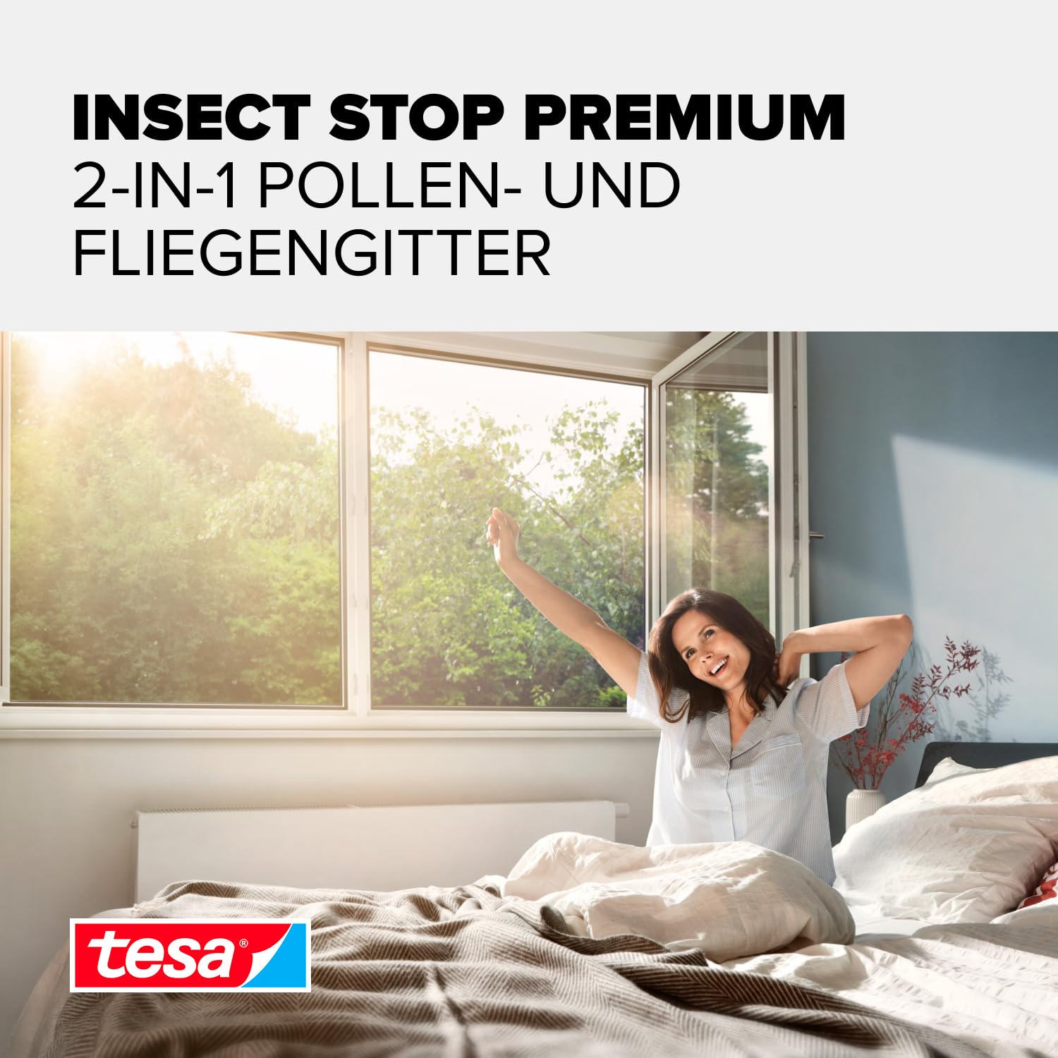 tesa-insect-stop-2-in-1-pollen-und-fliegengitter-premium-150-cm-x-180-cm-anthraz image 3