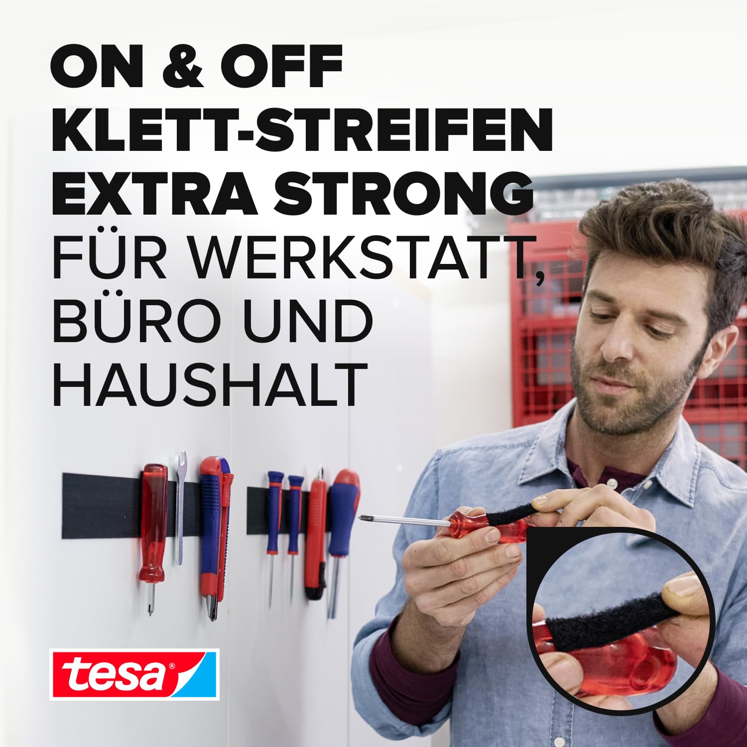 tesa-on-off-extrastarke-klett-klebepads-10-cm-x-5-cm-schwarz-2-st-ck image 2