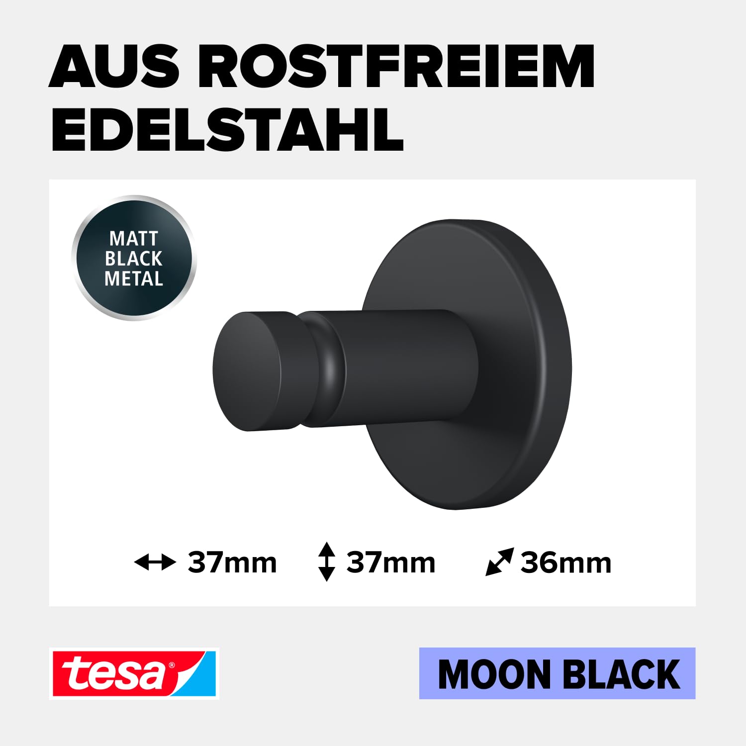 tesa-moon-black-handtuchhaken-37-x-37-x-36-mm image 3
