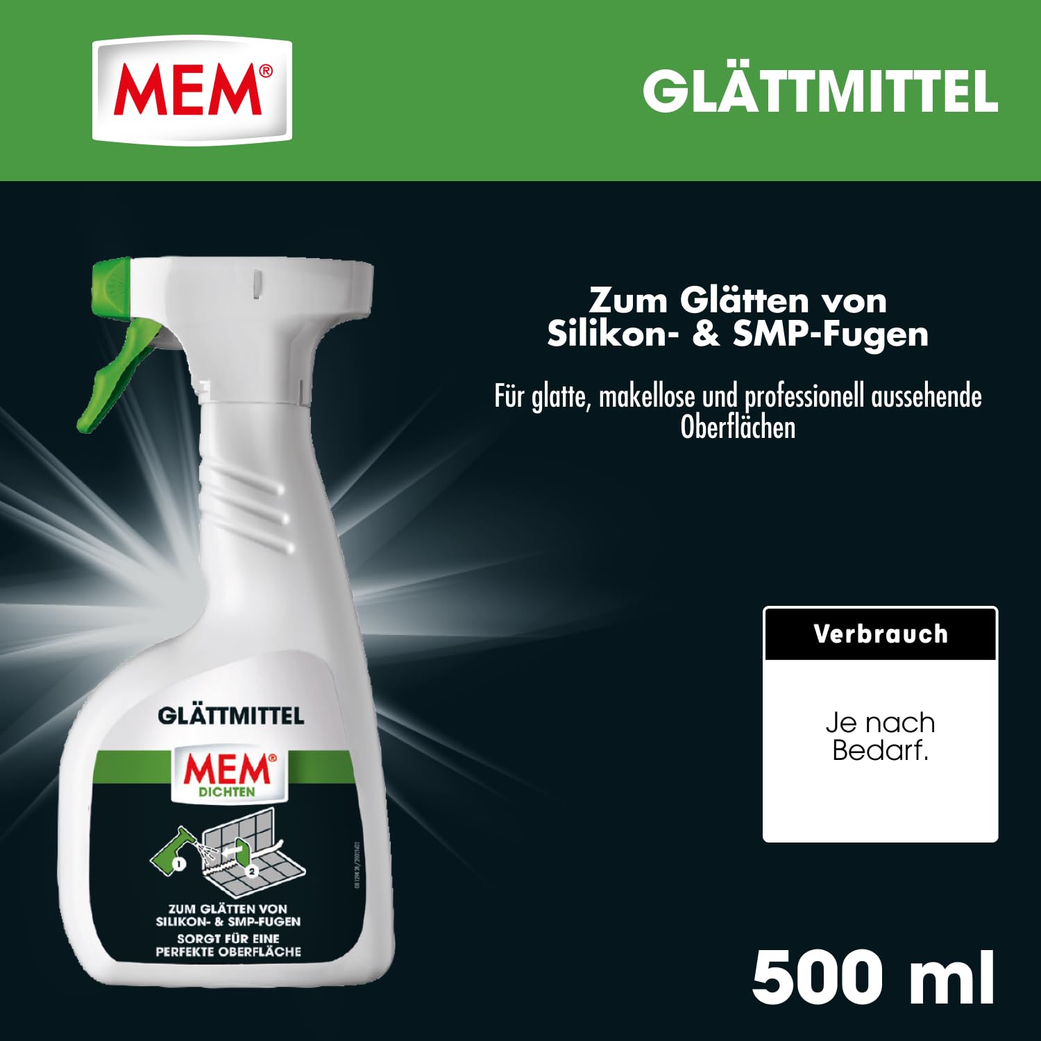 mem-gl-ttmittel-farblos-500-ml-zum-gl-tten-von-dichtstofffugen image 2