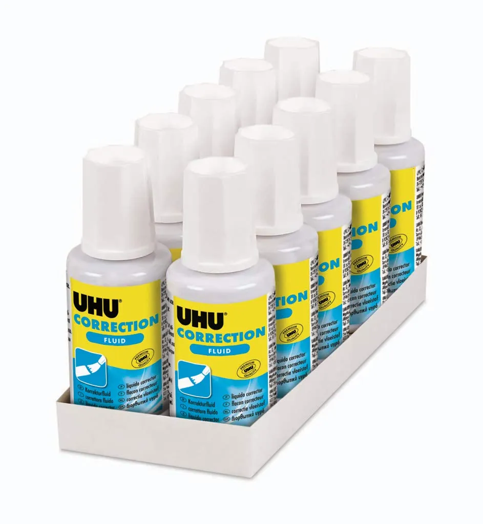 uhu-correction-fluid-korrekturfl-ssigkeit-mit-pinsel-10-x-20-ml image 1