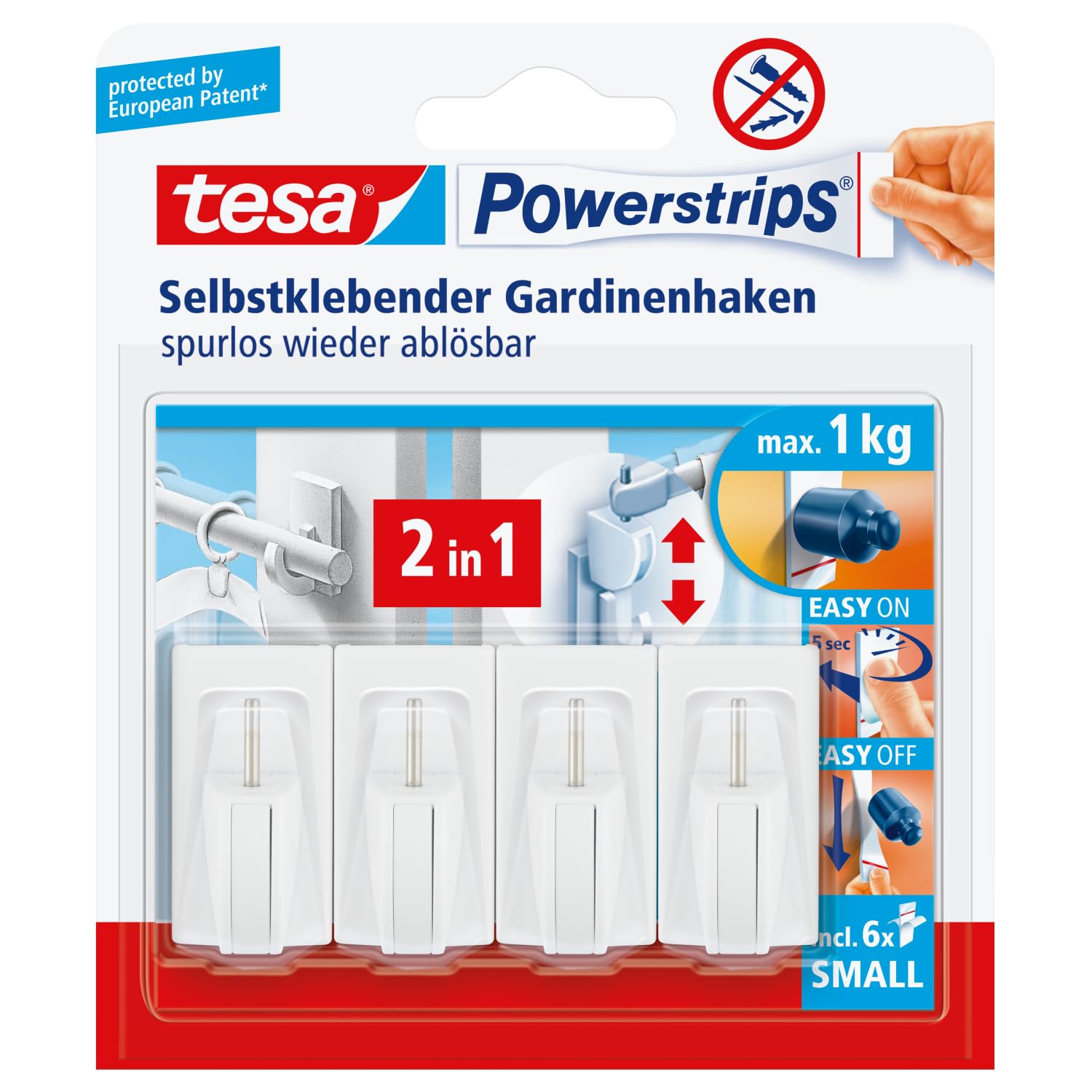 tesa-powerstrips-vario-gardinenhaken-selbstklebende-gardinenstangen-halterung-4- image 8