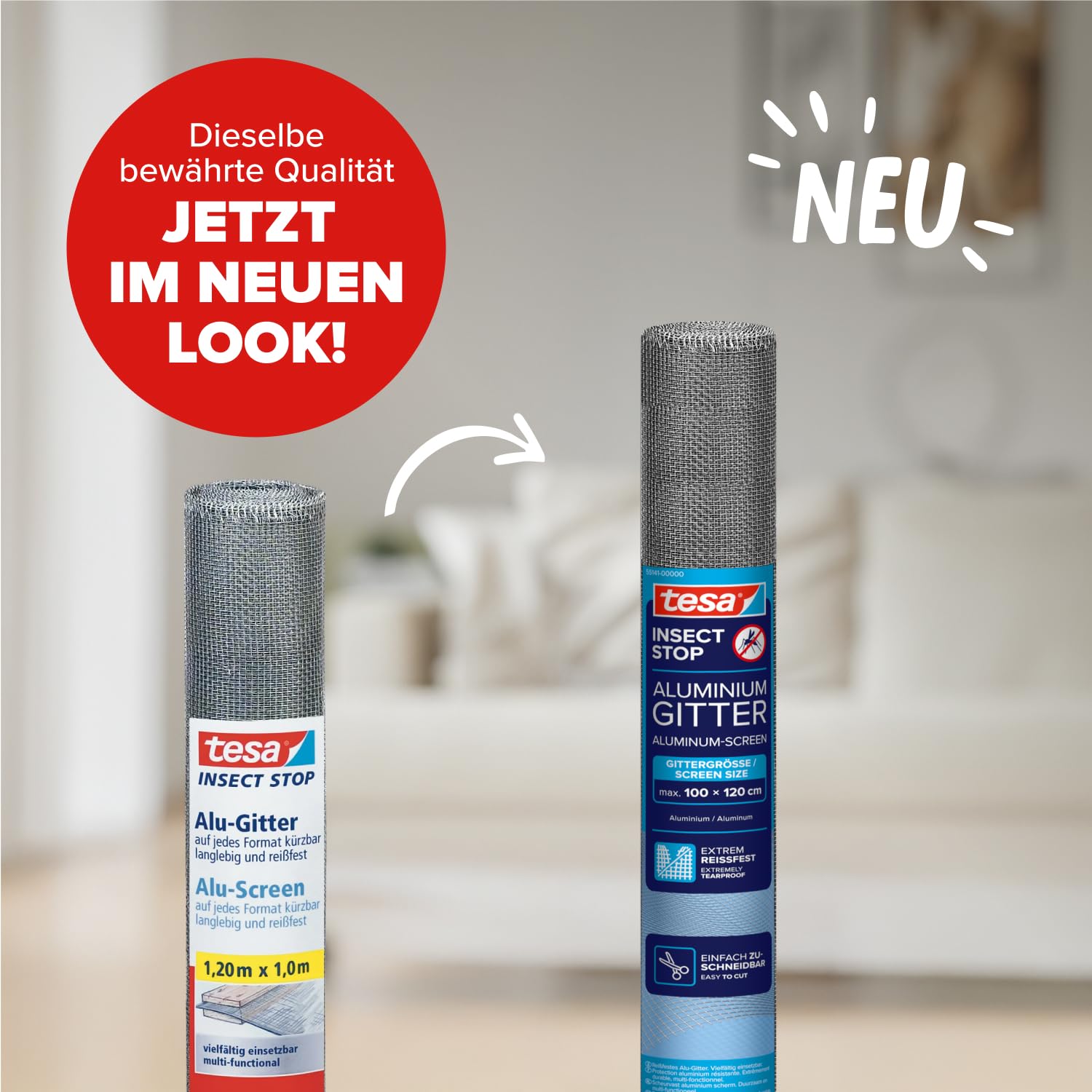 tesa-insect-stop-nachf-llrolle-aluminium-fliegengitter-100-cm-x-120-cm-anthrazit image 2