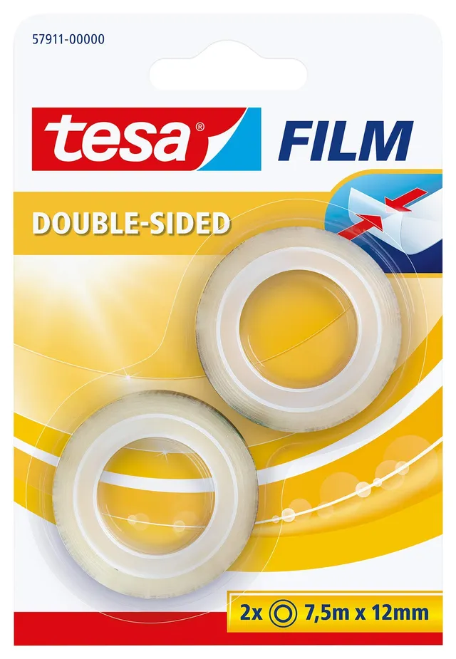tesa-tesafilm-doppelseitig-transparent-2-rollen-7-5-m-x-12-mm image 1