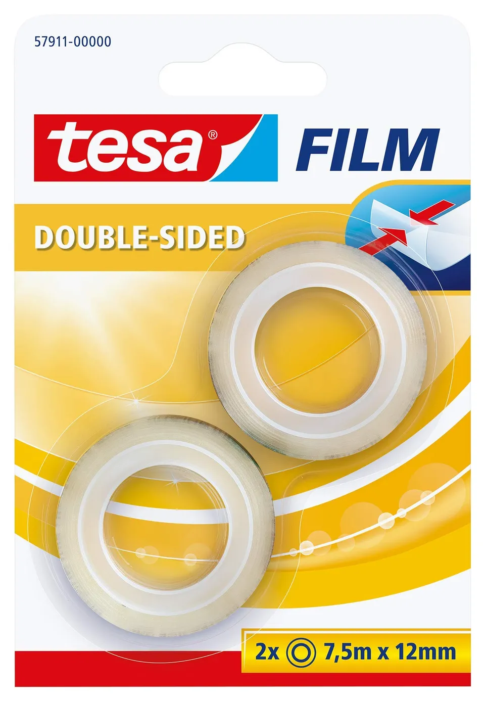 tesa-tesafilm-doppelseitig-transparent-2-rollen-7-5-m-x-12-mm image 1