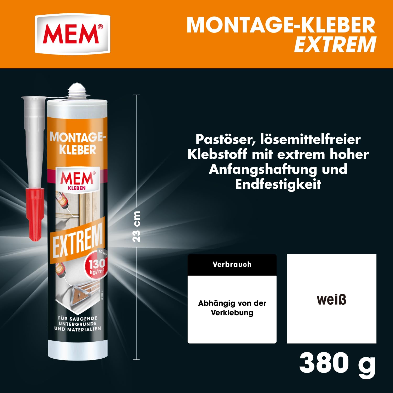 mem-montagekleber-extrem-dispersionskleber-380-g-kartusche image 2