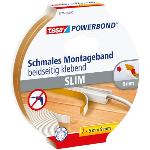 tesa-powerbond-montageband-schmal-schaumstoff-beige-2-rollen-5-m-x-9-mm image 8