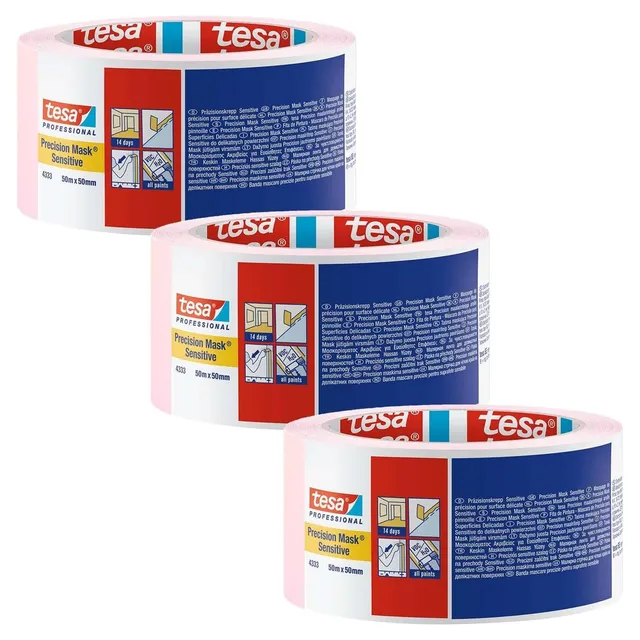tesa-pr-zisionskrepp-sensitiv-4333-3er-pack-50-m-x-50-mm-rosa image 1