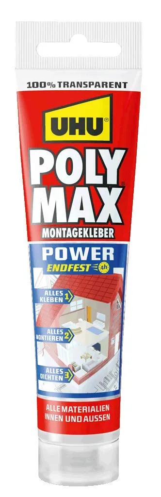uhu-poly-max-glasklar-express-montageklebstoff-75-g-transparent-tube image 1