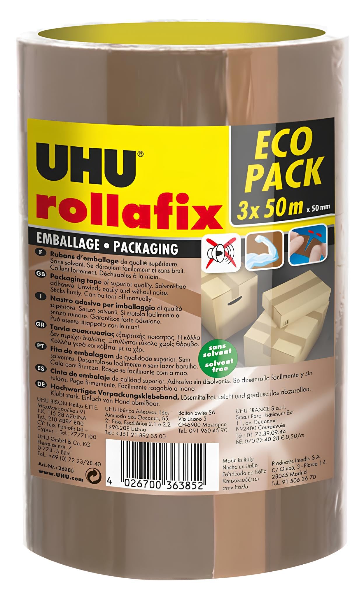 uhu-rollafix-packband-braun-3x50m-50mm image 1