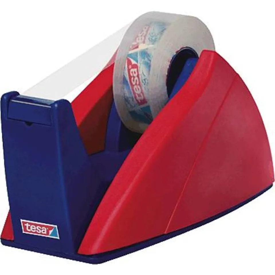 tesa-easy-cut-tischabroller-rot-blau-f-81r-klebeband-bis-33-m-x-19-mm image 1