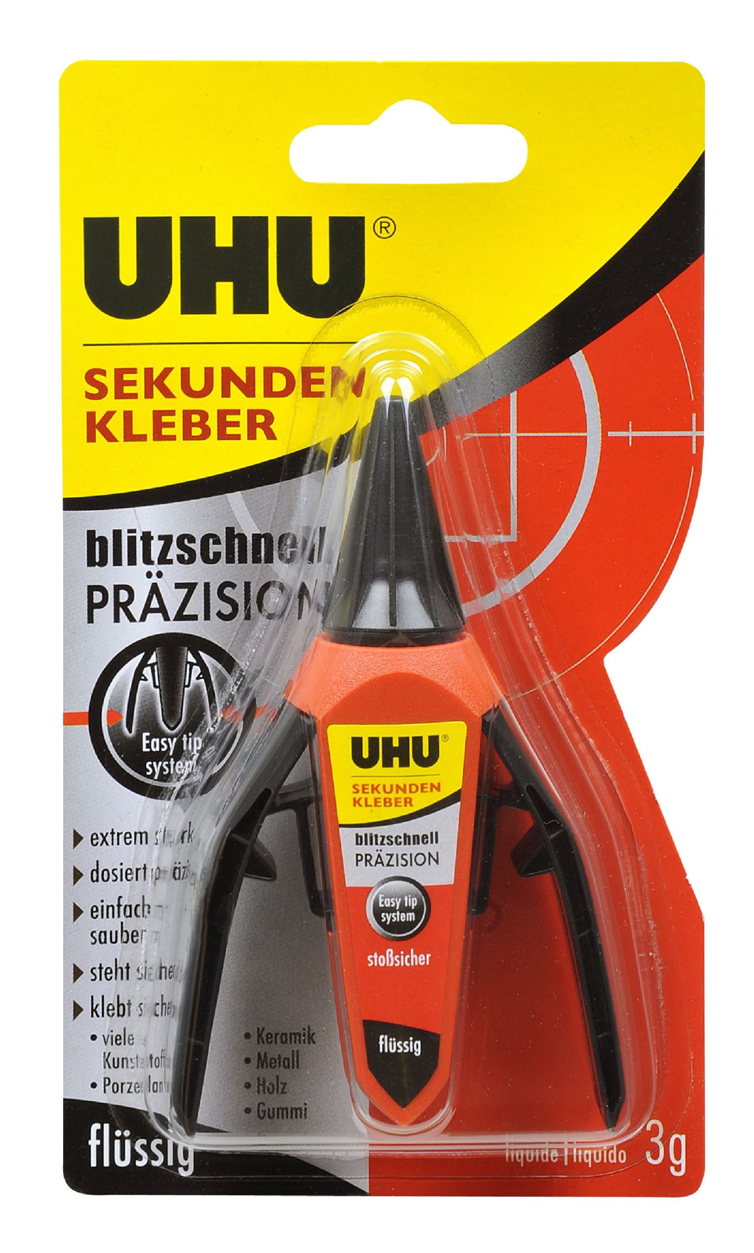uhu-sekundenkleber-blitzschnell-pr-zision-fl-ssig-3-g-transparent image 1