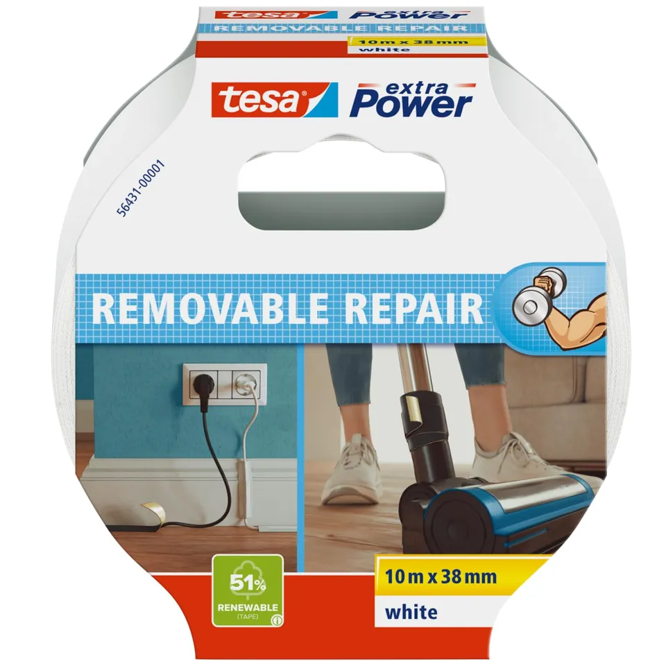 tesa-extra-power-eco-repair-gewebeband-wei-9-10-m-x-38-mm image 1