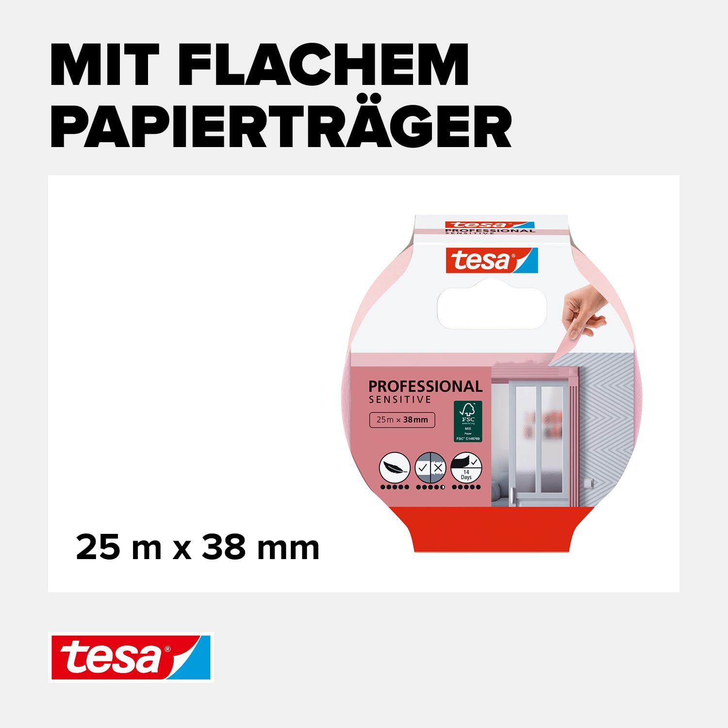 tesa-malerband-tapeten-hellrosa-25-m-x-38-mm-f-r-empfindliche-untergr-nde image 3