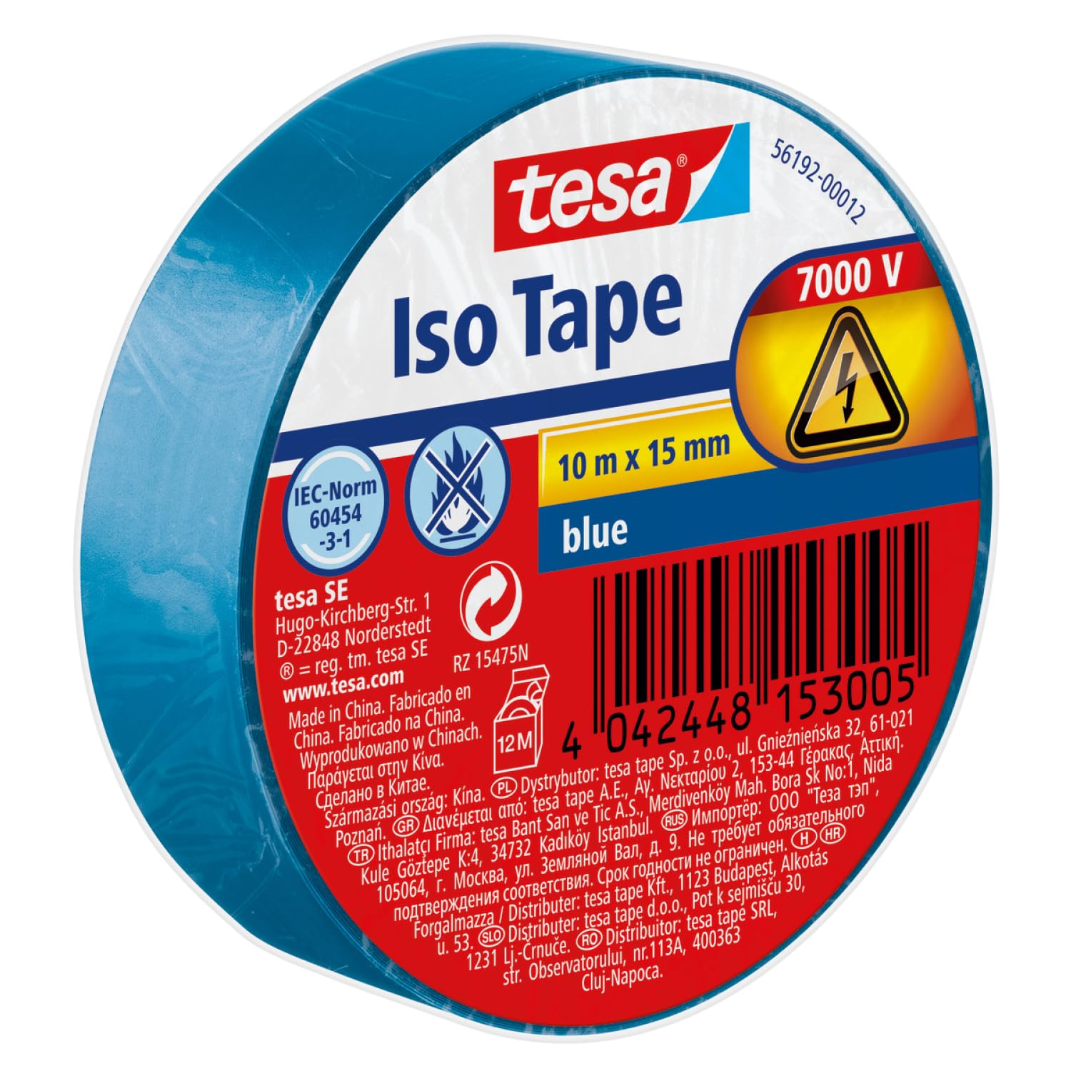 tesa-iso-tape-isolierband-blau-10-m-x-15-mm image 1