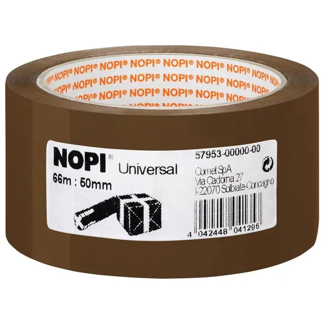 tesa-nopi-universal-paketklebeband-e28093-66-m-x-50-mm-braun-1-rolle image 1