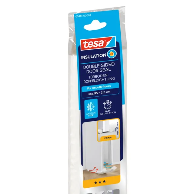 tesa-insulation-zugluftstopper-f-r-glatte-b-den-wei-95-cm-x-25-mm-k-rzbar image 1