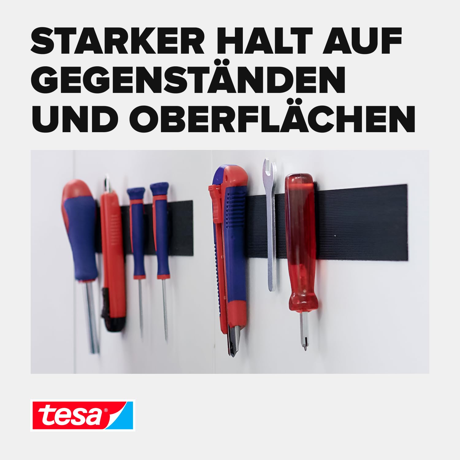 tesa-on-off-extrastarkes-klettband-selbstklebend-100-cm-x-5-cm-schwarz image 3