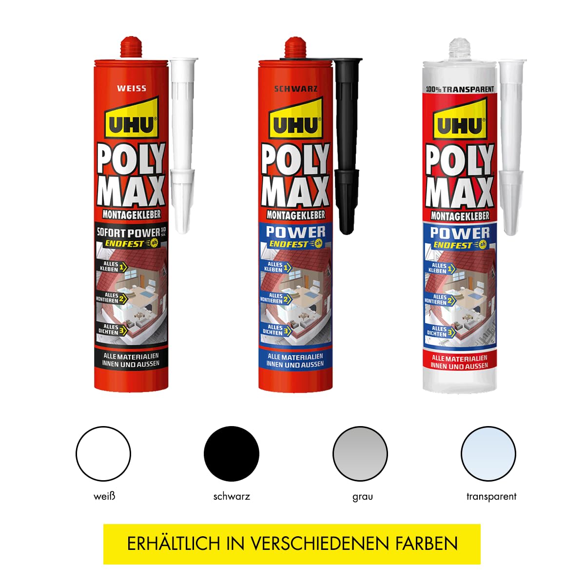 uhu-poly-max-montagekleber-10-sek-sofort-power-tube-115-g-transparent image 7