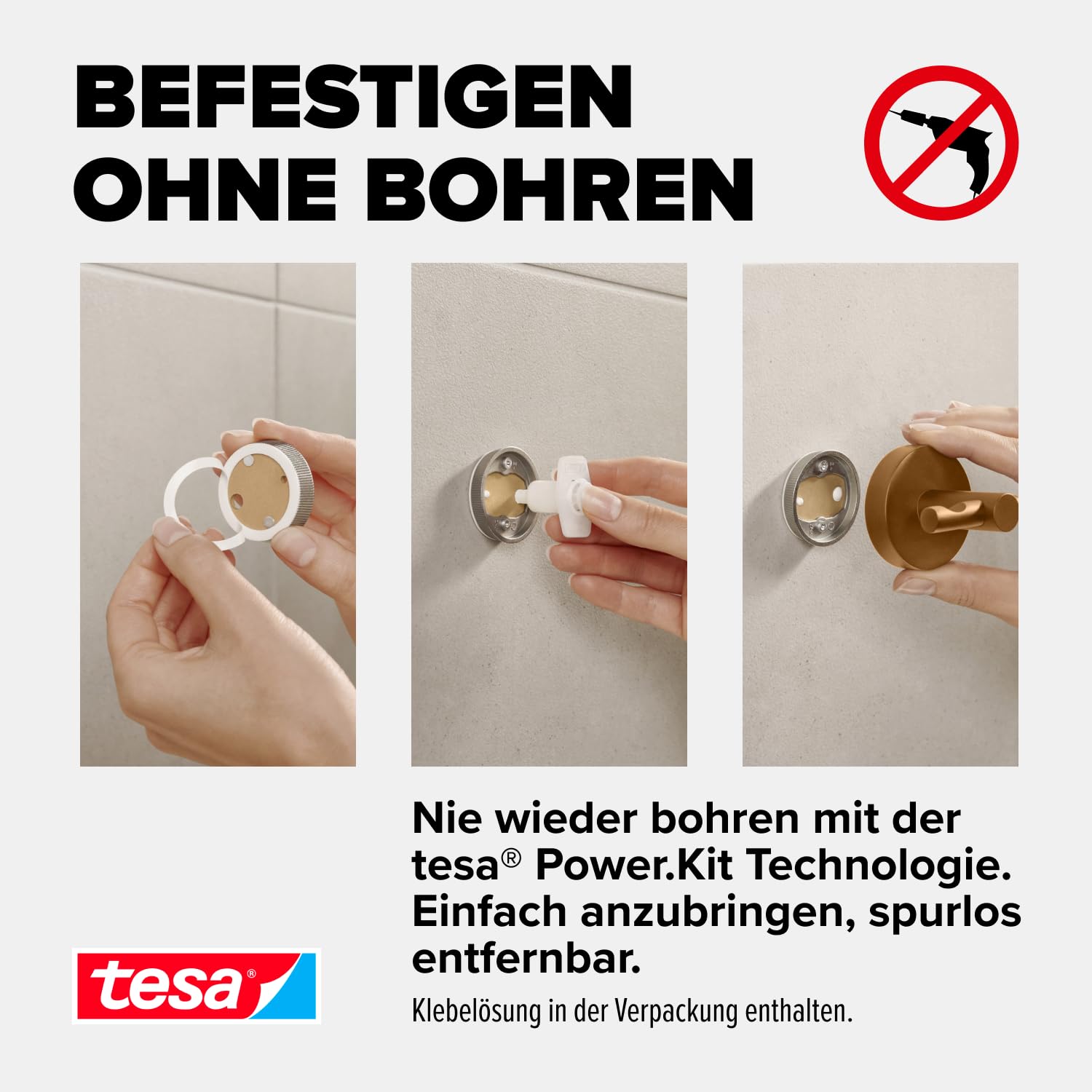 tesa-moon-bronze-handtuchhaken-37-x-37-x-36-mm-pvd-metall-ohne-bohren image 4