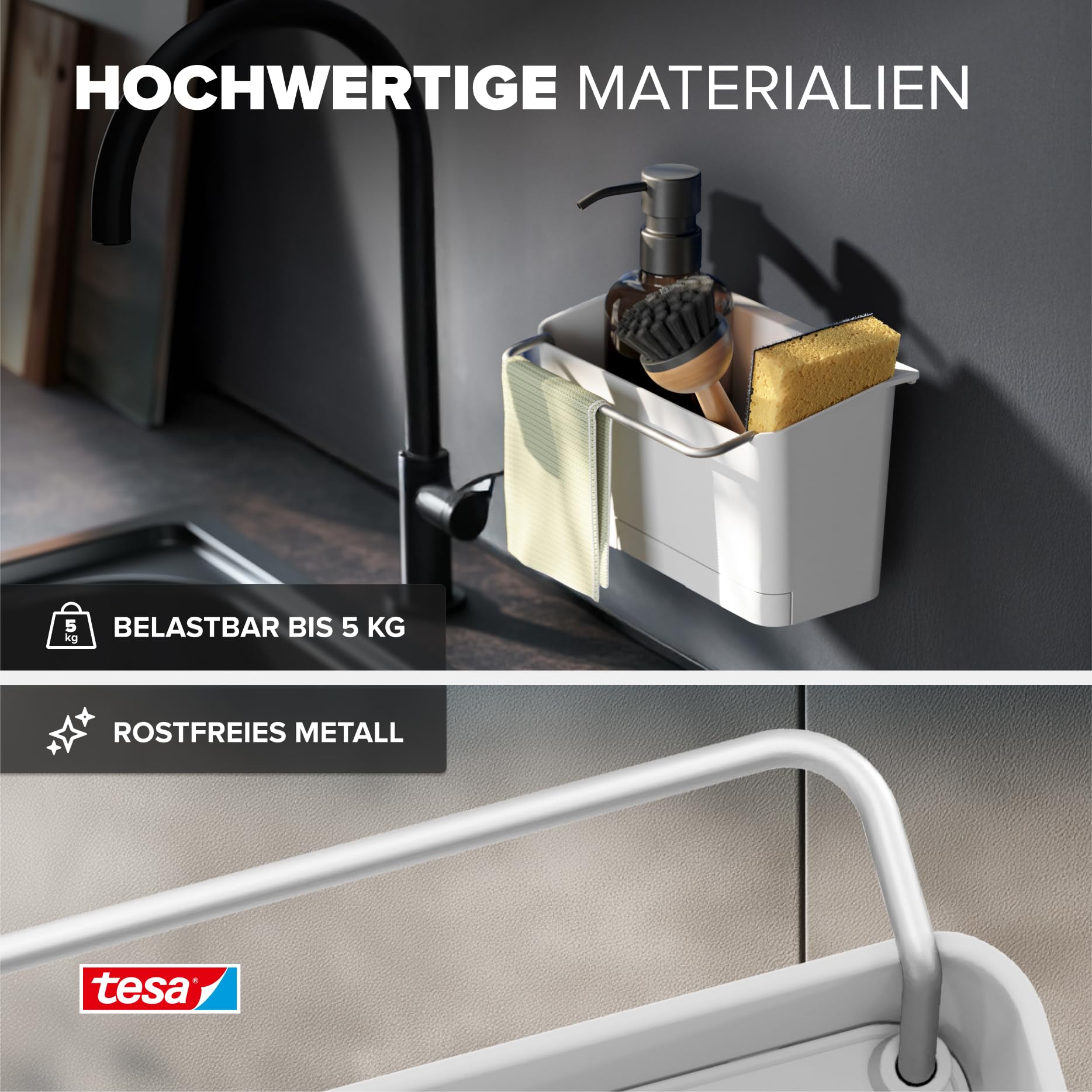 tesa-sp-lbecken-organizer-zum-kleben-ohne-bohren-wei-schmal-5-kg image 5