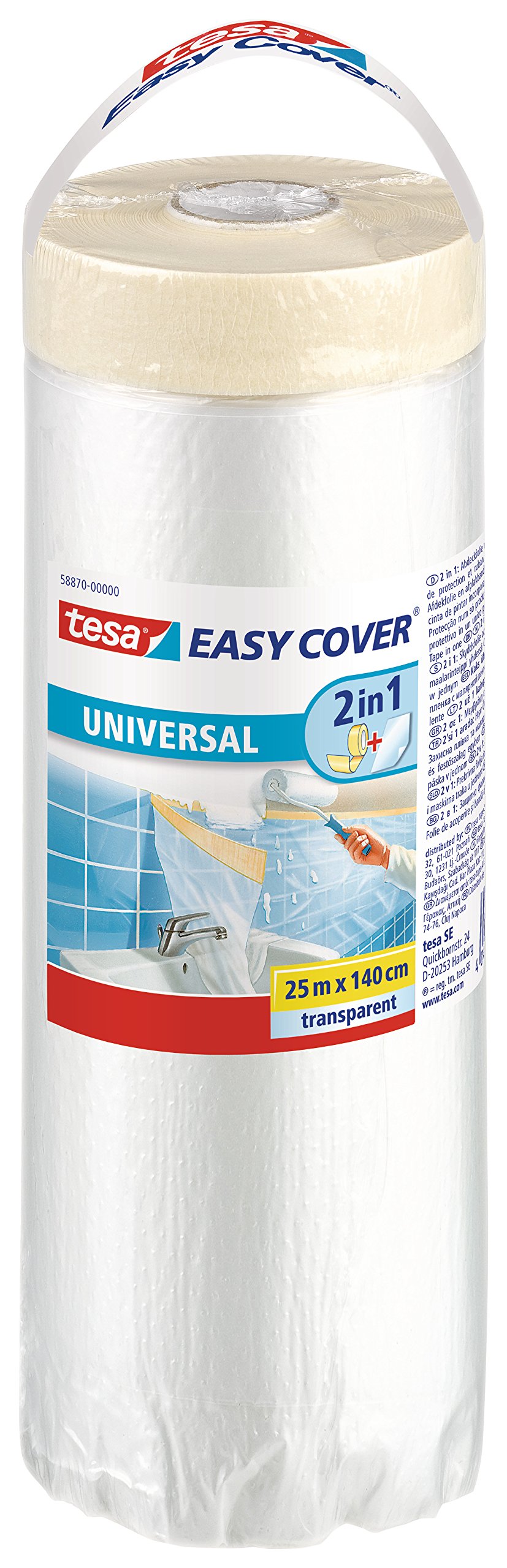tesa-easy-cover-universal-malerband-mit-abdeckfolie-25-m-x-0-55-m image 8