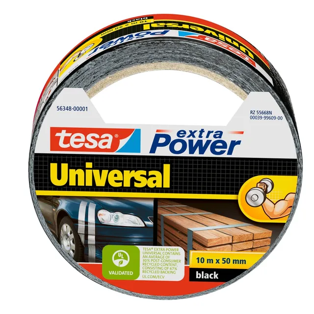 tesa-extra-power-universal-gewebeband-schwarz-10-m-x-50-mm image 1