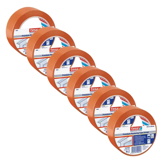 tesa-putzband-4843-winterband-6er-pack-50m-x-25mm-orange image 1