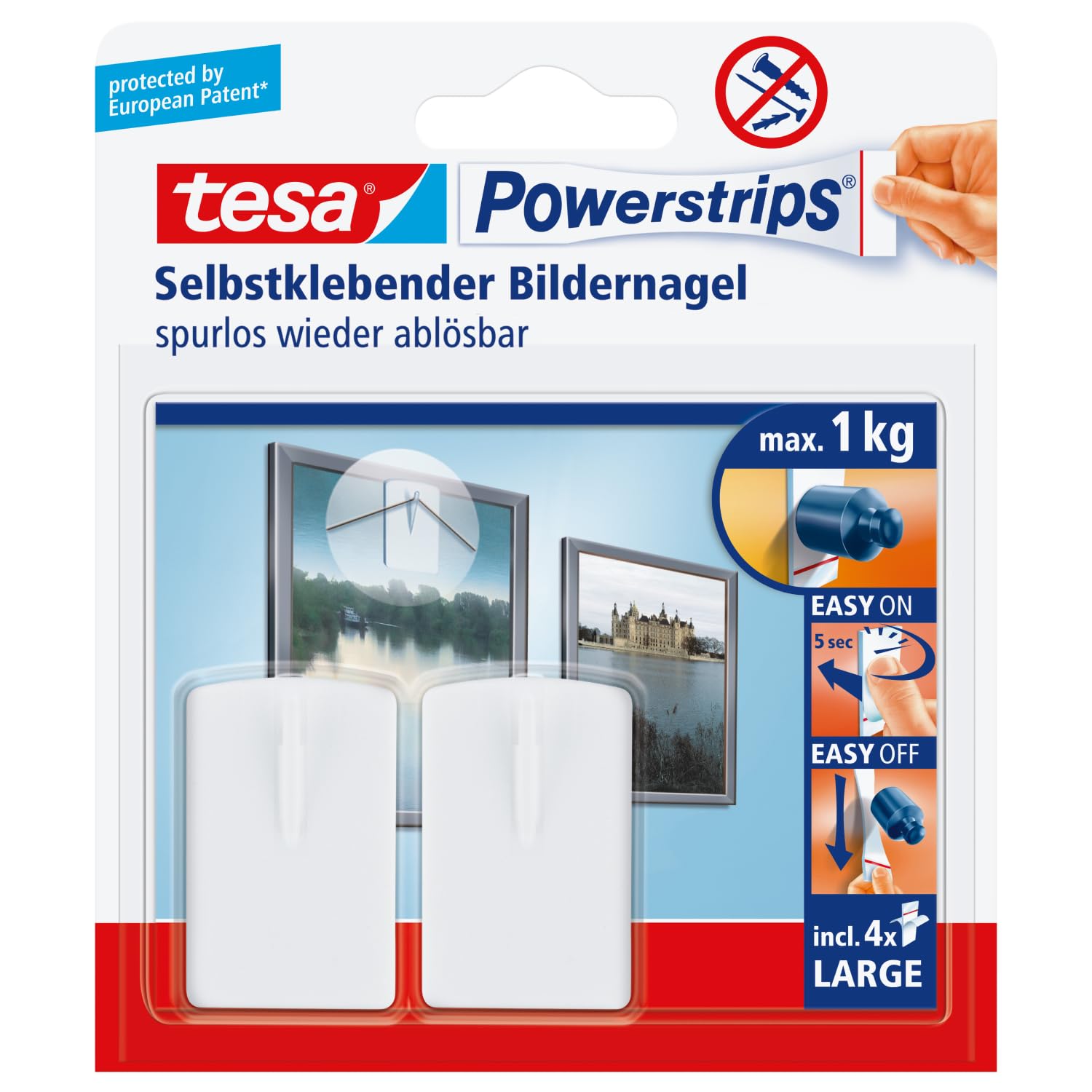 tesa-bilder-nagel-selbstklebend-wei-1-kg-2-st-ck-inkl-powerstrips-large image 1