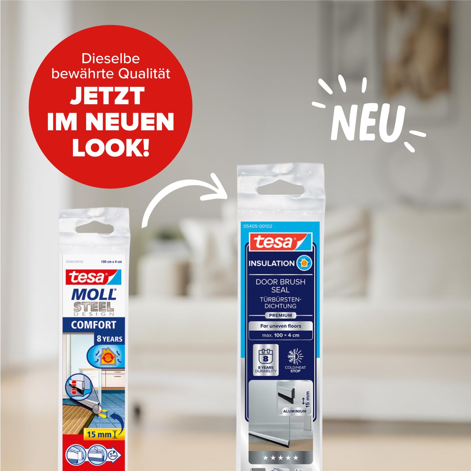 tesa-insulation-premium-t-rdichtschiene-1-m-f-r-spalten-bis-15-mm-transparent image 2