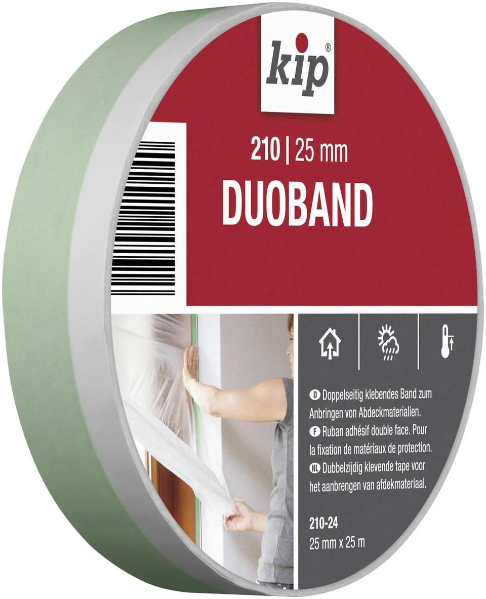 kip-tape-210-24-duoband-doppelseitiges-klebeband-25-m-x-25-mm-gr-n image 1