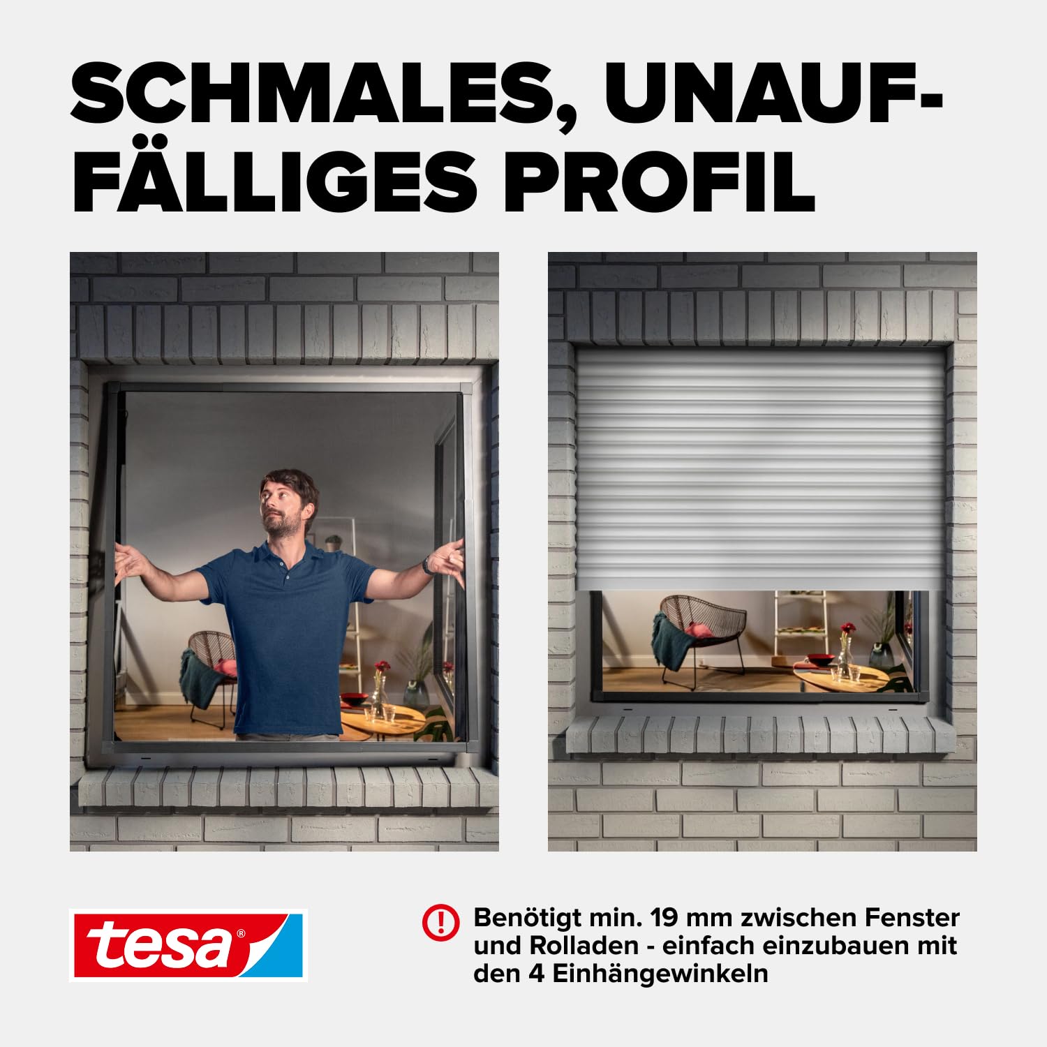 tesa-insect-stop-falt-fliegengitter-fenster-80-140-cm-anthrazit-alu-rahmen image 7