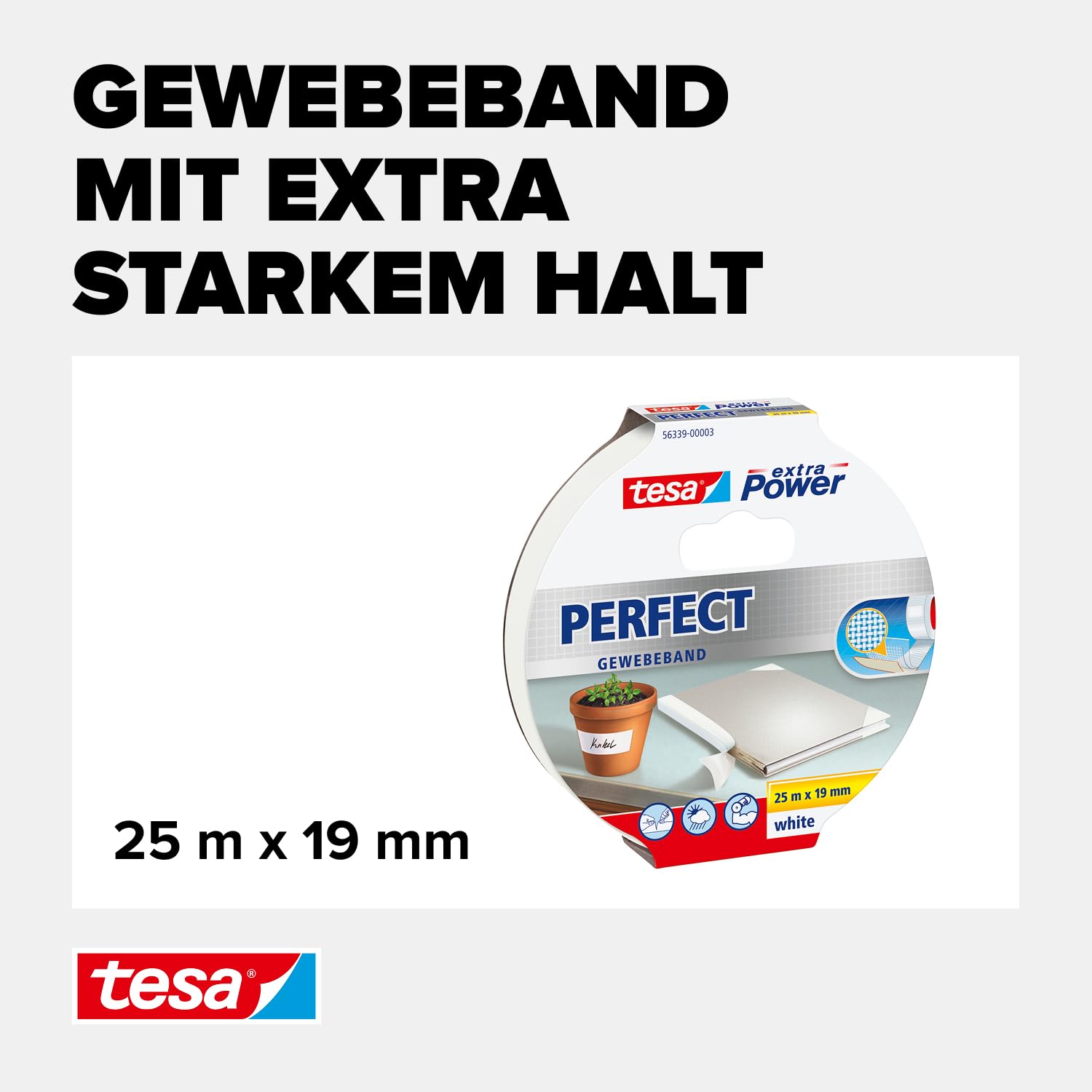 tesa-extra-power-perfect-gewebeband-wei-83-25-m-x-19-mm image 3
