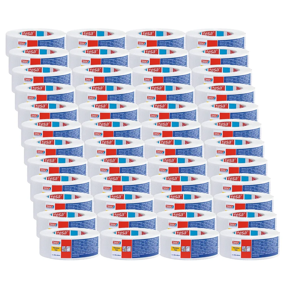tesa-60101-glasfaser-gewebeband-glasgewebeband-45-m-x-48-mm-wei-48er-pack image 1
