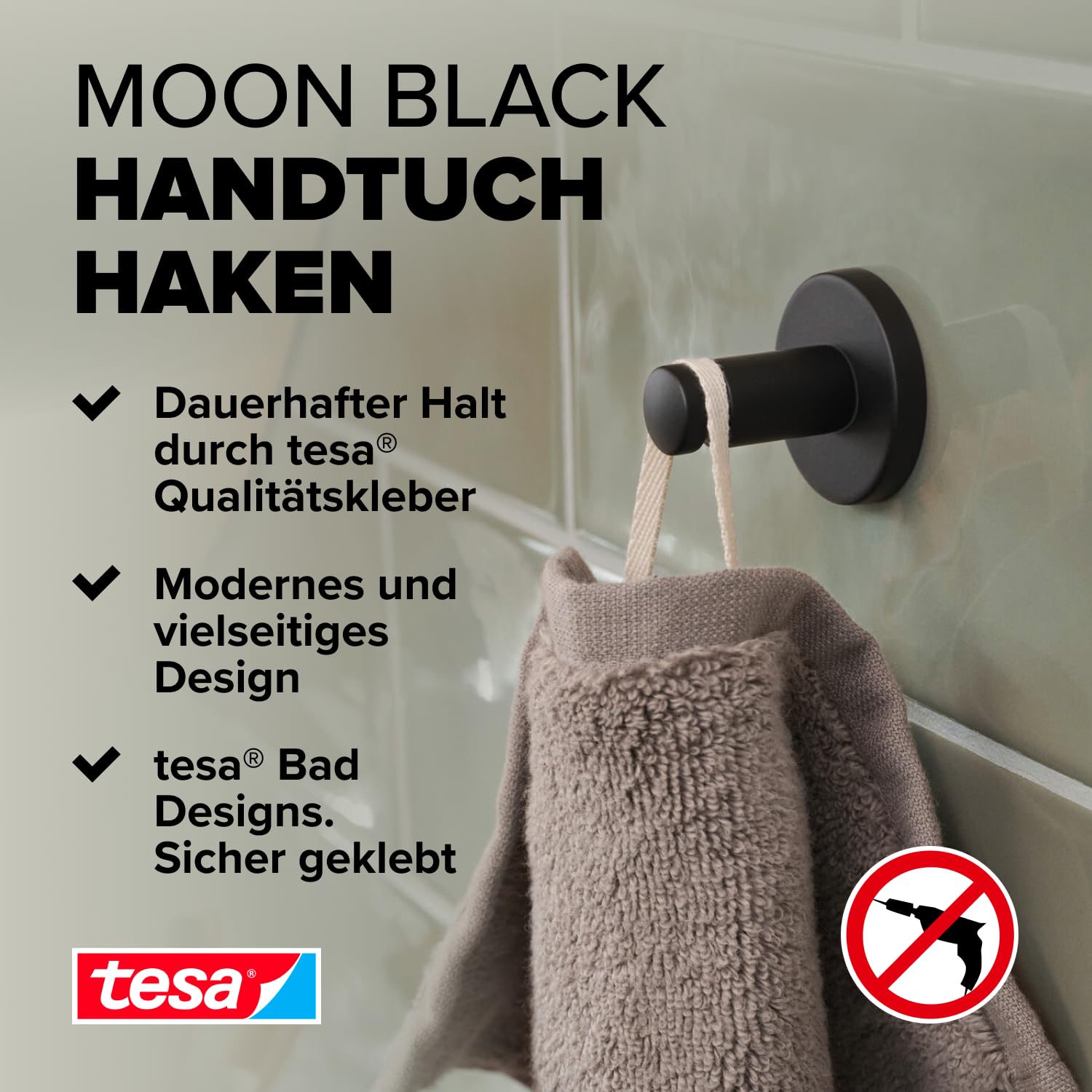 tesa-moon-black-handtuchhaken-37-x-37-x-36-mm image 2