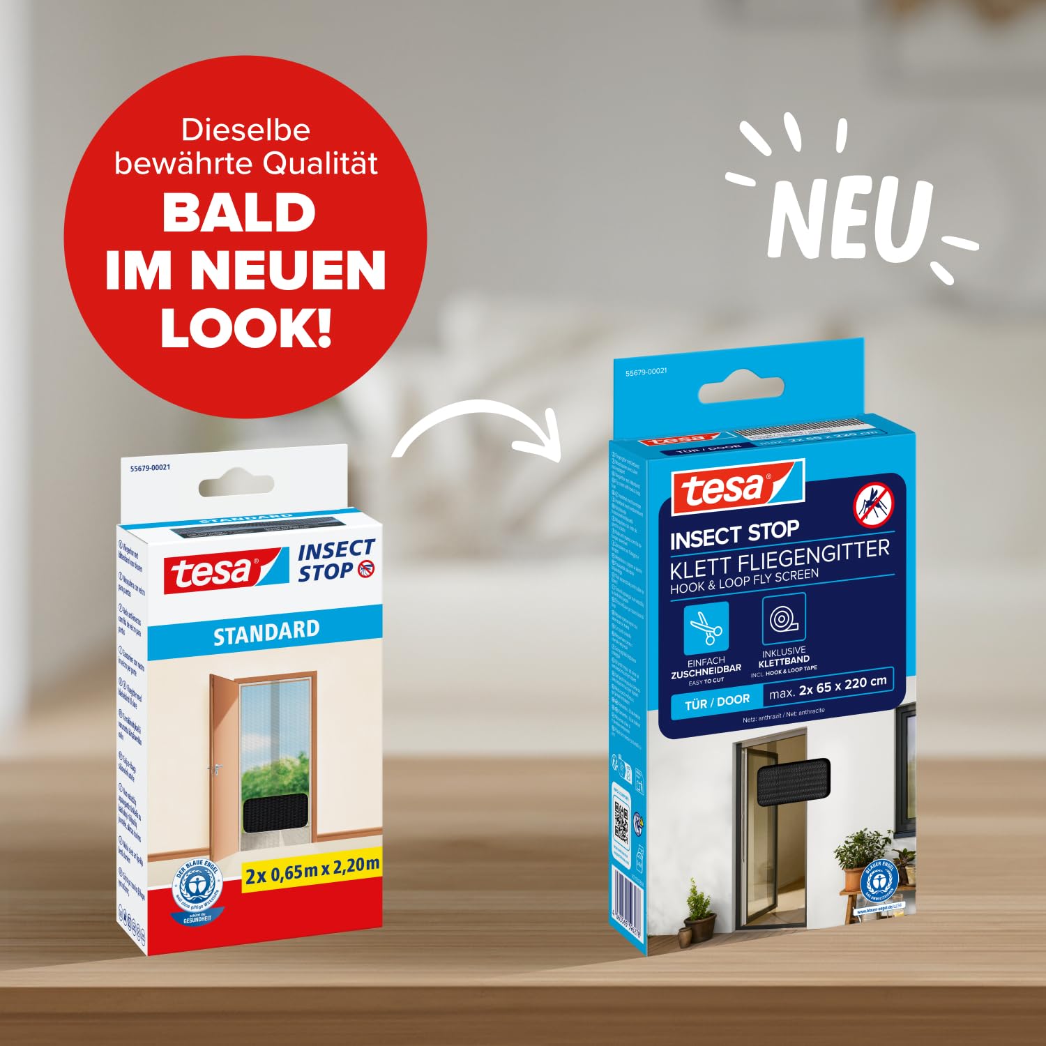 tesa-insect-stop-klett-fliegengitter-t-r-2x-65-cm-x-220-cm-anthrazit image 2